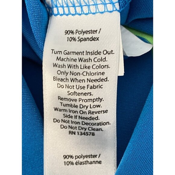 Vineyard Vines Golf Polo Blue Green Stripes Men’s XL Performance Stretch Whale - Picture 8 of 15